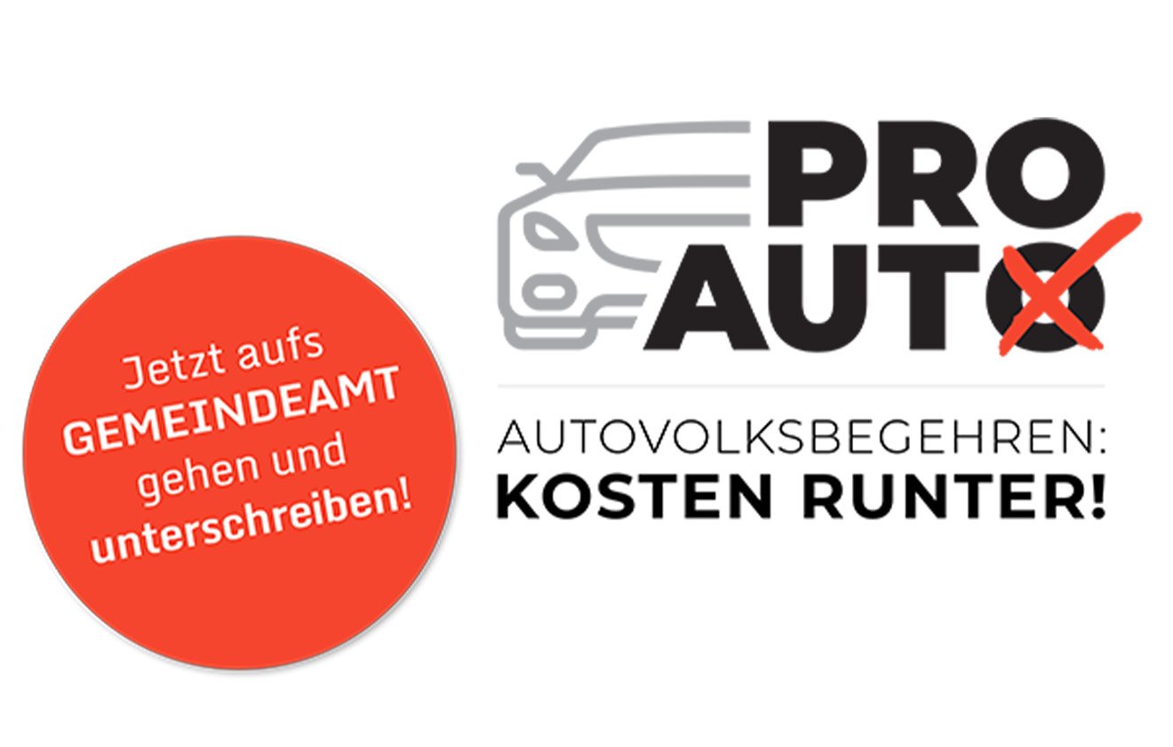 Autovolksbegehren: Kosten runter!